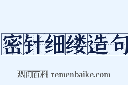 密针细缕造句是什么意思的图片